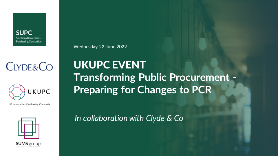 Transforming Public Procurement Preparing for Changes to PCR
