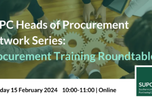 SUPC Heads of Procurement Network Series: Procurement Training Roundtable