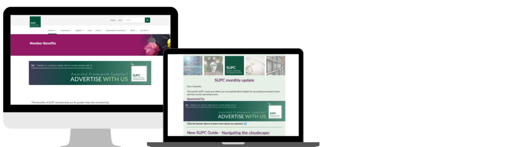 Example of banner advertisement on the SUPC website and monthly e-digest.